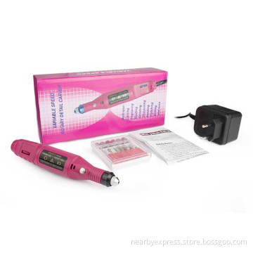 Nail Art File Drill Electric Manicure Nail Tips Toe Buffing Tool Pen Shape Bits EU Version